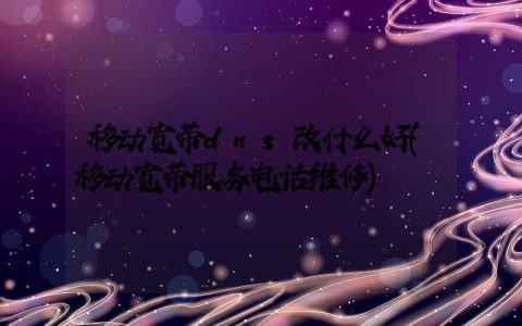 移动宽带dns改什么好