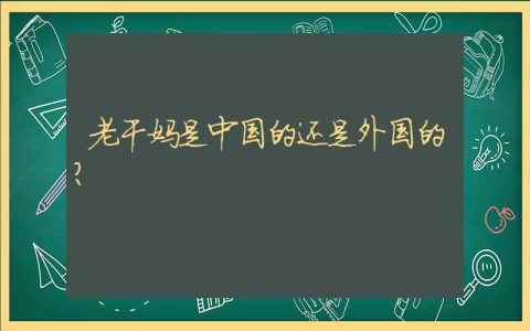 老干妈是中国的还是外国的？