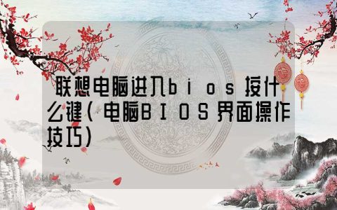 联想电脑进入bios按什么键（电脑BIOS界面操作技巧）